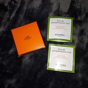 Hermes Orange Box with Green and White Sachets